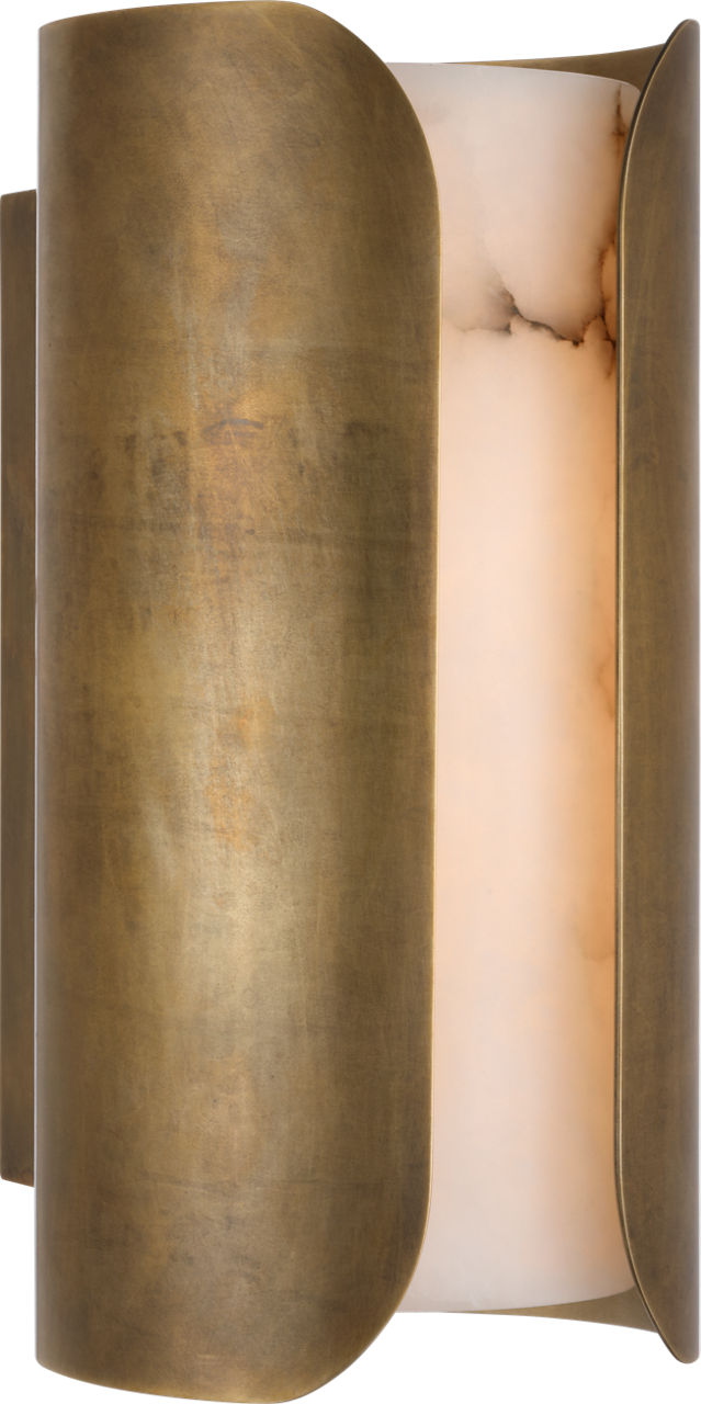 Armise 14" Sconce | Mottled Brass | Alabaster