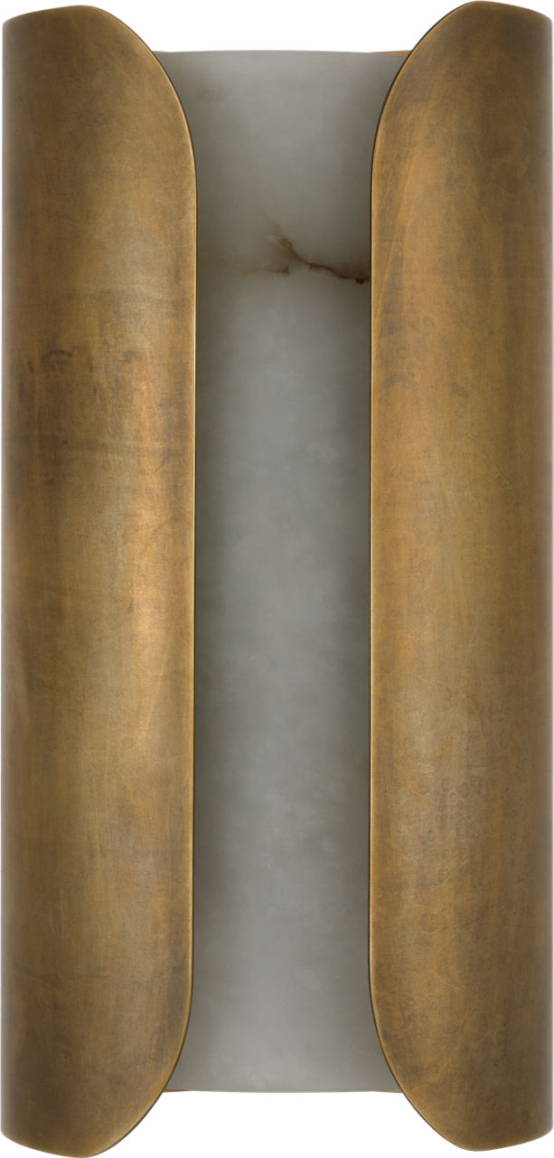 Armise 14" Sconce | Mottled Brass | Alabaster