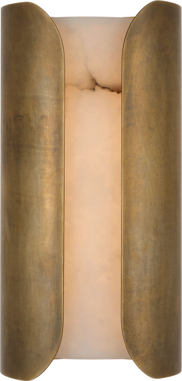 Armise 14" Sconce | Mottled Brass | Alabaster