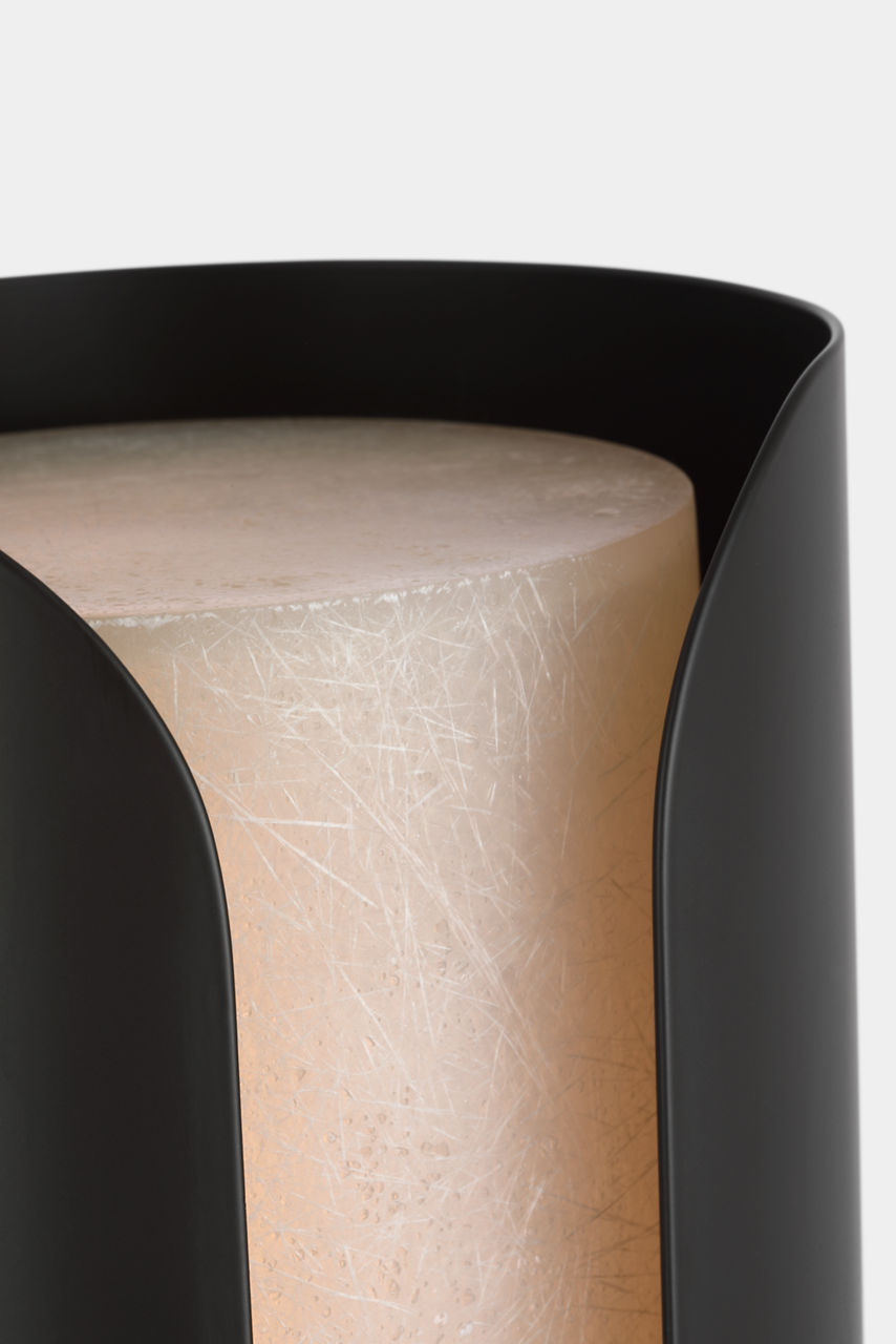 Armise 14" Sconce | Matte Carbon | Nova Frost