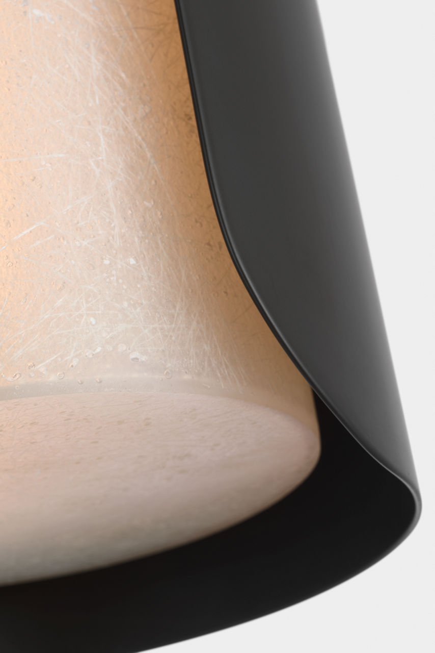 Armise 14" Sconce | Matte Carbon | Nova Frost
