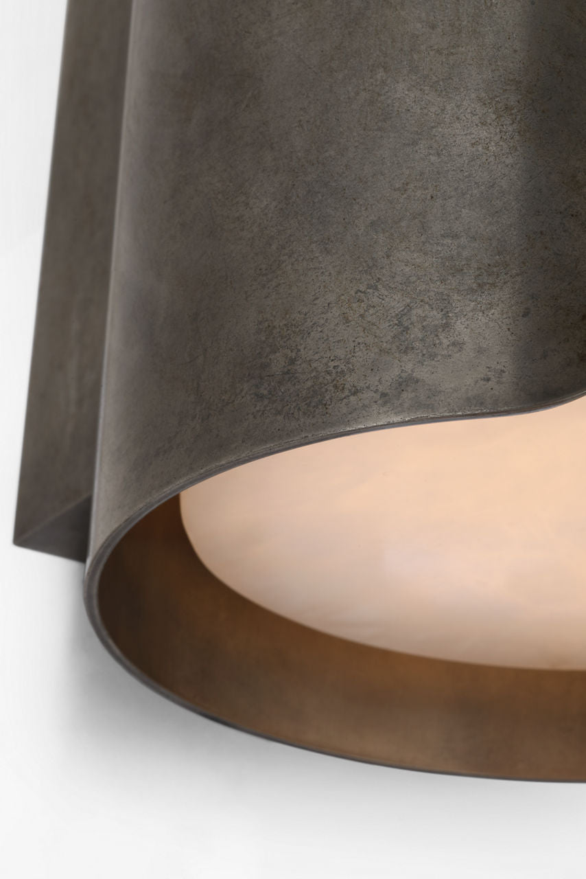 Armise 14" Sconce | Mottled Pewter | Alabaster