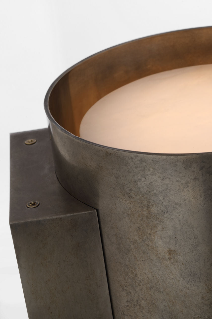 Armise 14" Sconce | Mottled Pewter | Alabaster