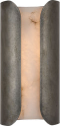 Armise 14" Sconce | Mottled Pewter | Alabaster