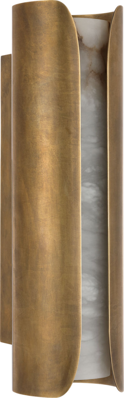 Armise 18" Sconce | Mottled Brass | Alabaster