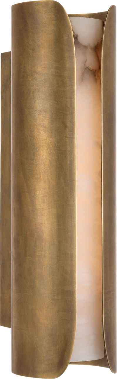 Armise 18" Sconce | Mottled Brass | Alabaster