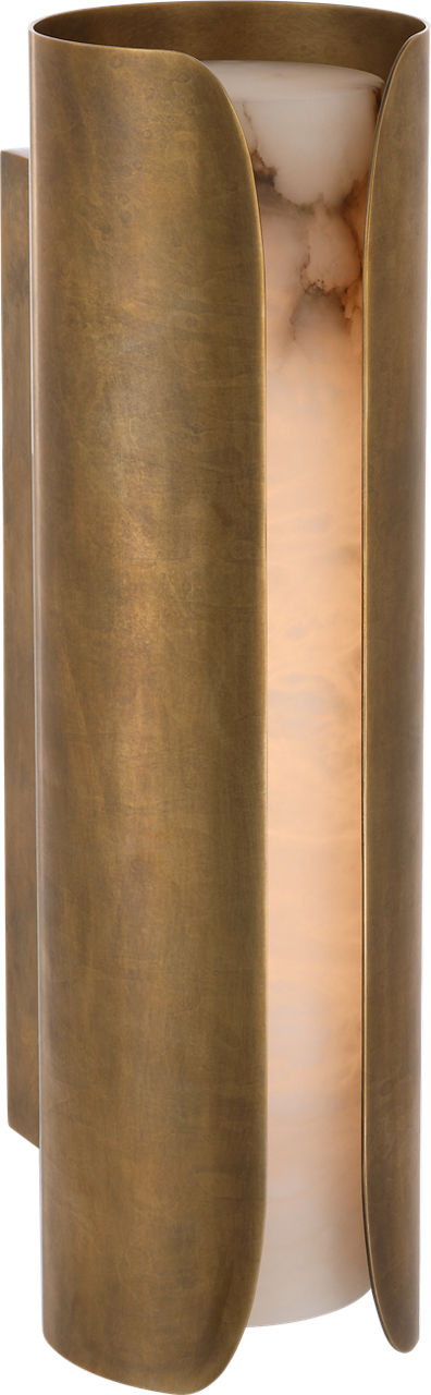 Armise 18" Sconce | Mottled Brass | Alabaster
