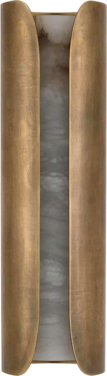 Armise 18" Sconce | Mottled Brass | Alabaster