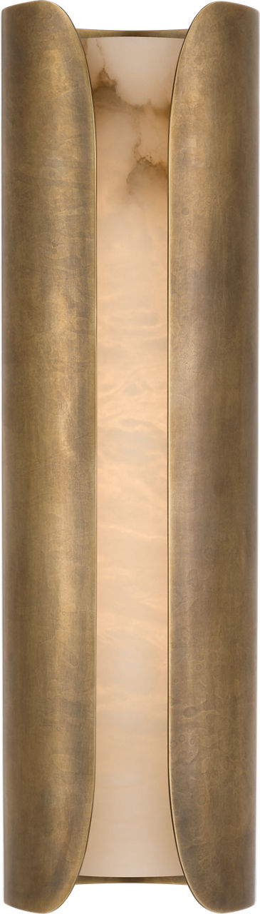 Armise 18" Sconce | Mottled Brass | Alabaster