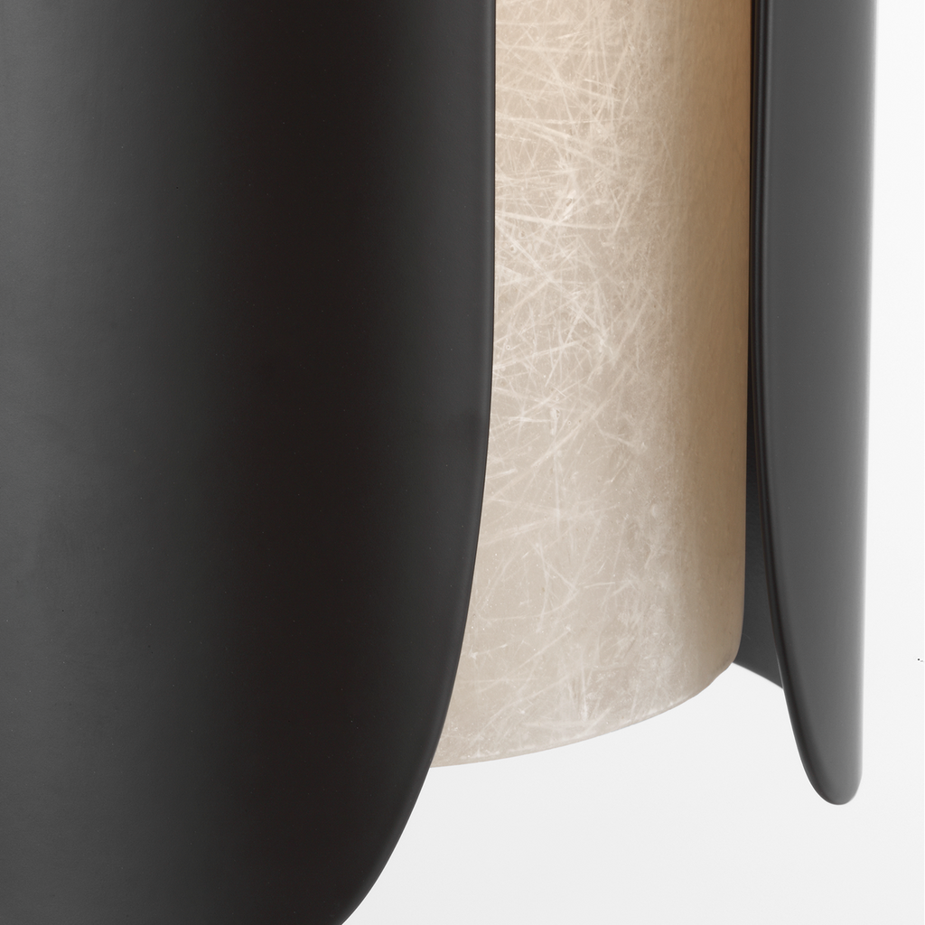 Armise 18" Sconce | Matte Carbon | Nova Frost