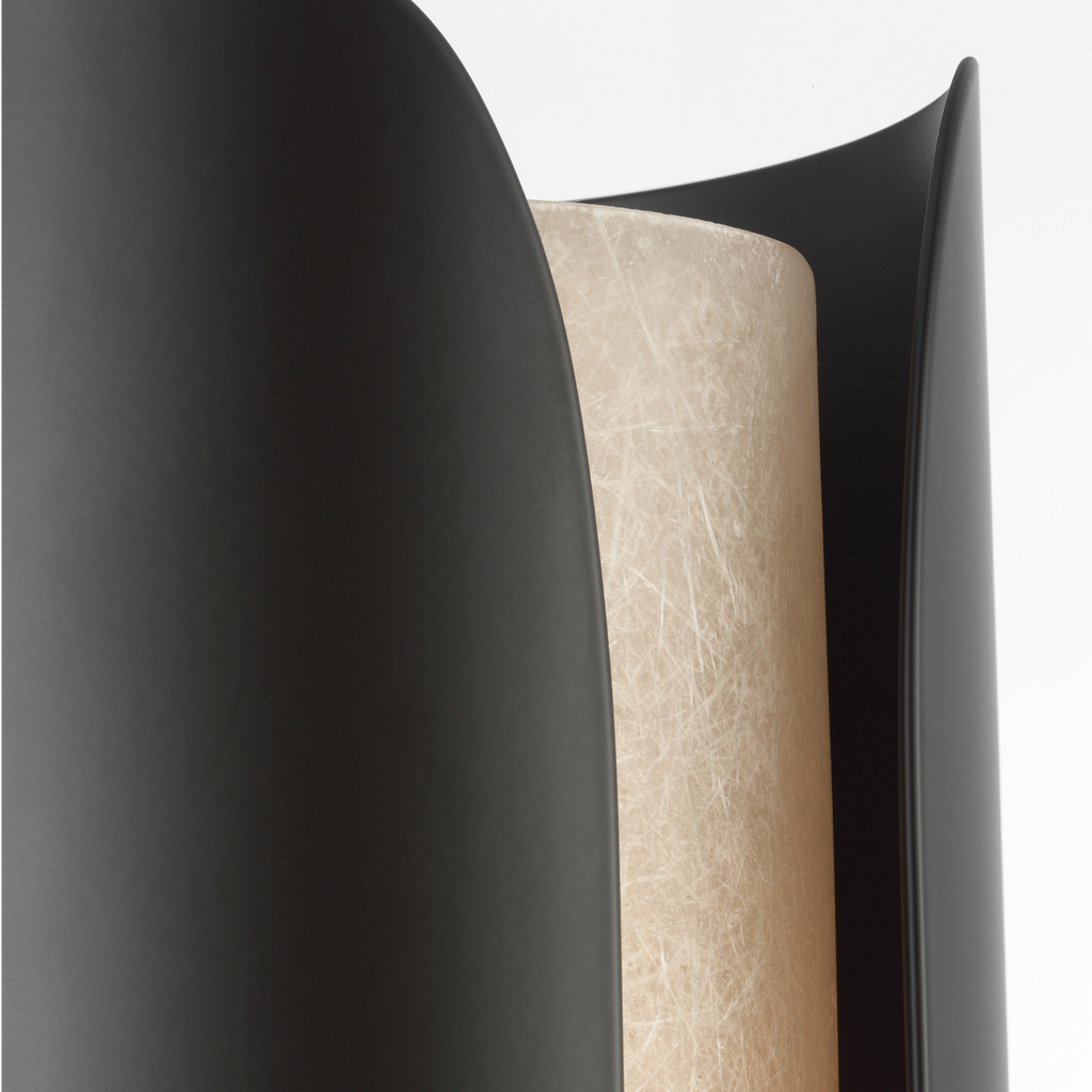 Armise 18" Sconce | Matte Carbon | Nova Frost