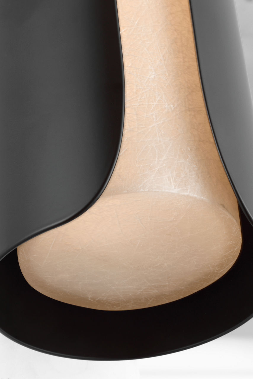 Armise 18" Sconce | Matte Carbon | Nova Frost