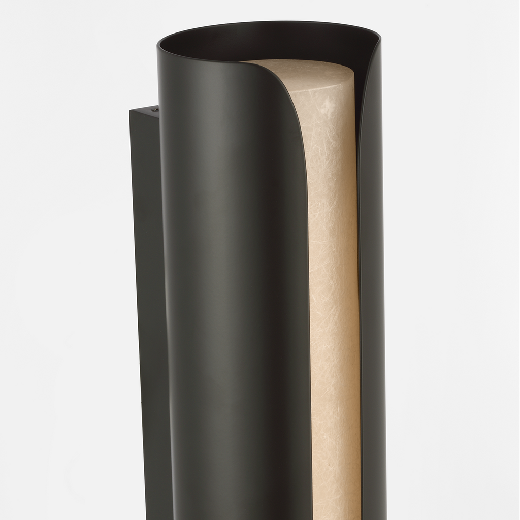 Armise 18" Sconce | Matte Carbon | Nova Frost