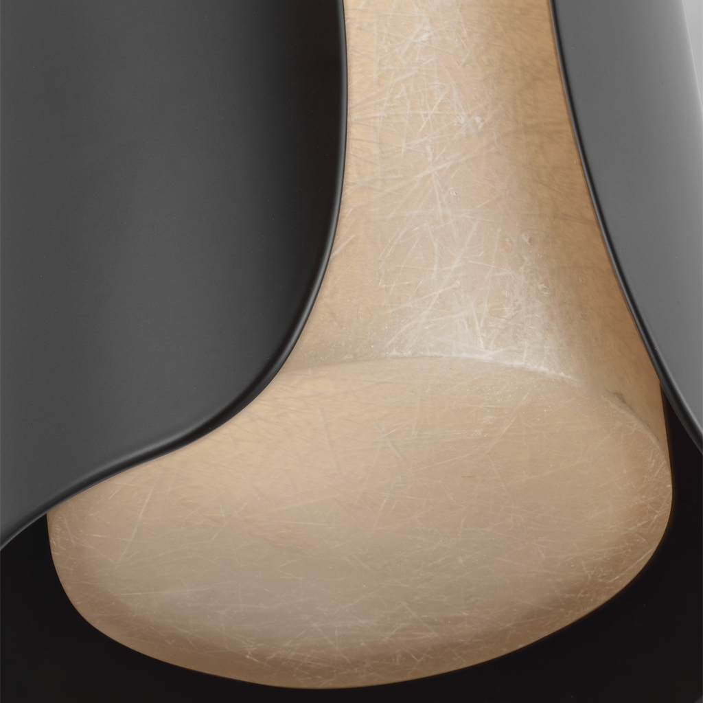 Armise 18" Sconce | Matte Carbon | Nova Frost