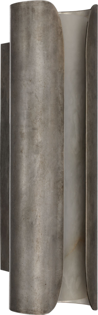 Armise 18" Sconce | Mottled Pewter | Alabaster