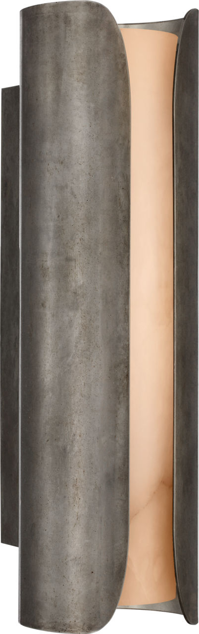 Armise 18" Sconce | Mottled Pewter | Alabaster