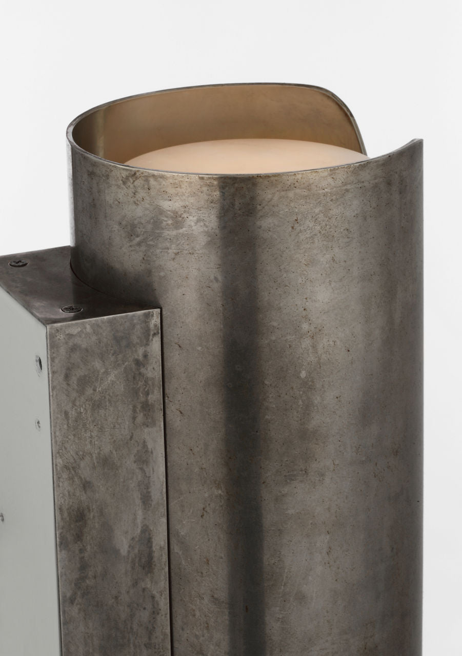 Armise 18" Sconce | Mottled Pewter | Alabaster