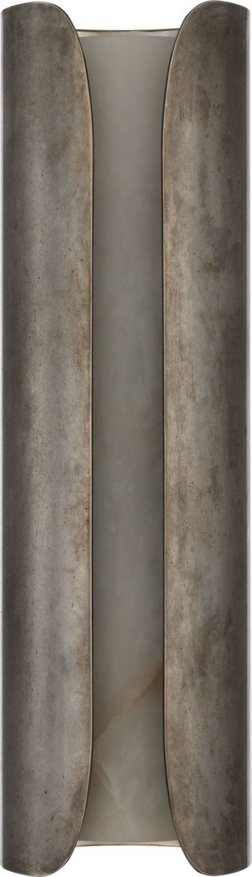 Armise 18" Sconce | Mottled Pewter | Alabaster
