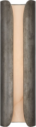 Armise 18" Sconce | Mottled Pewter | Alabaster