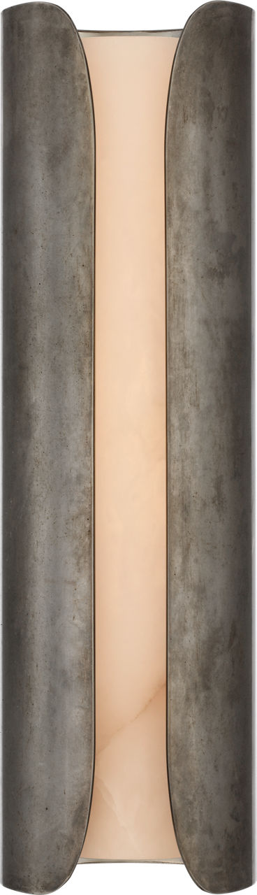 Armise 18" Sconce | Mottled Pewter | Alabaster