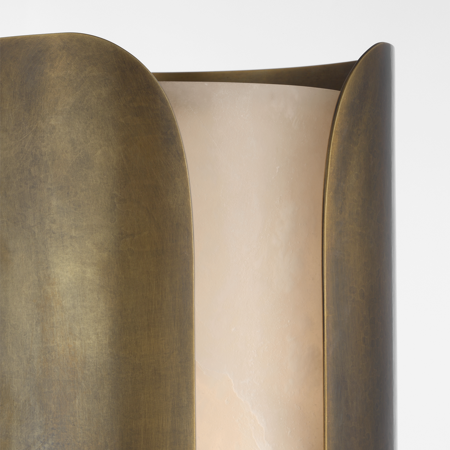 Armise 29" Sconce | Mottled Brass | Alabaster
