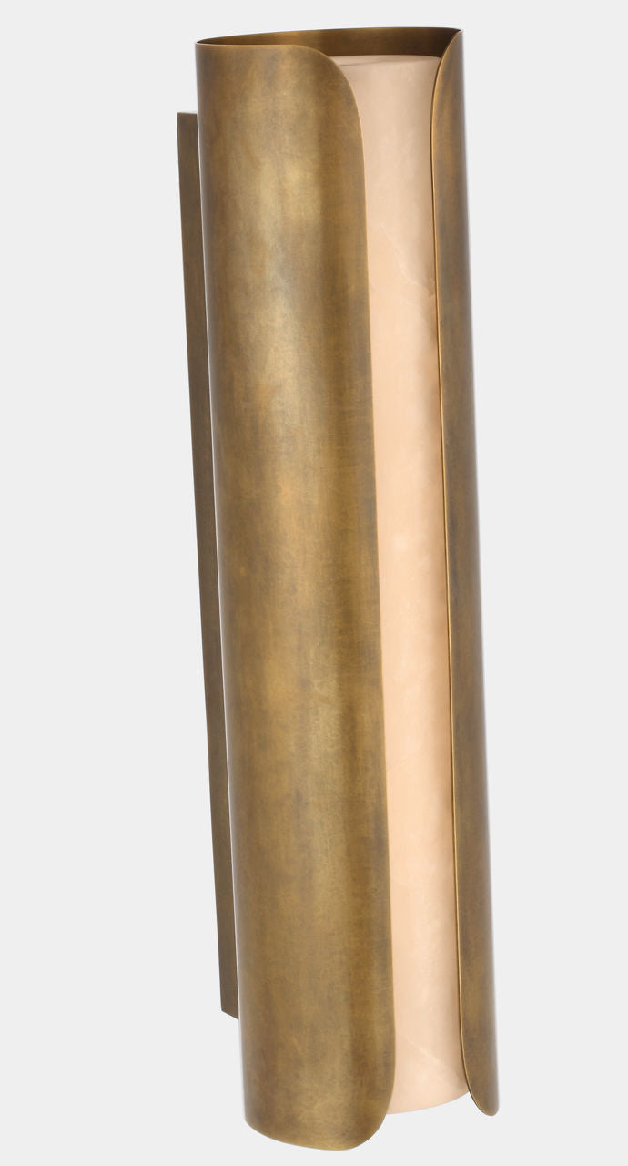 Armise 29" Sconce | Mottled Brass | Alabaster