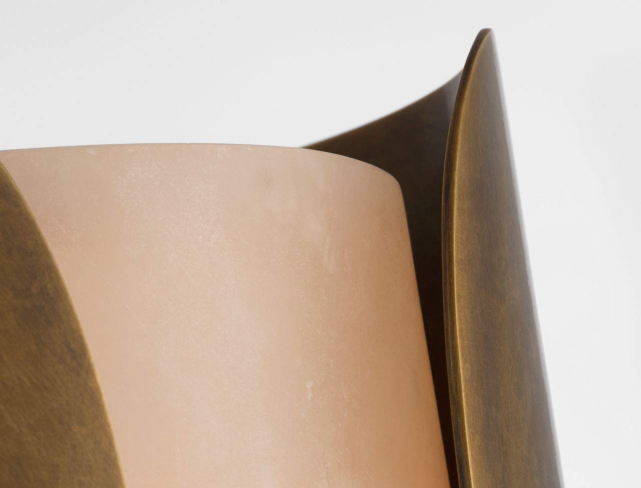 Armise 29" Sconce | Mottled Brass | Alabaster