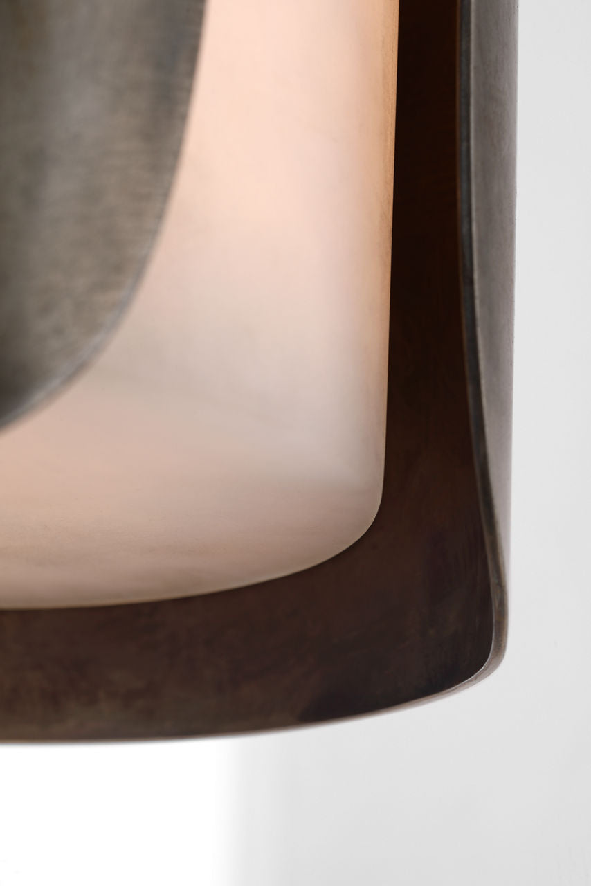 Armise 29" Sconce | Mottled Pewter | Alabaster