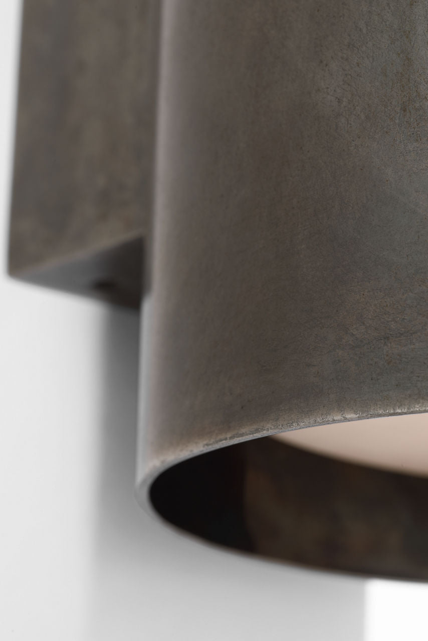 Armise 29" Sconce | Mottled Pewter | Alabaster