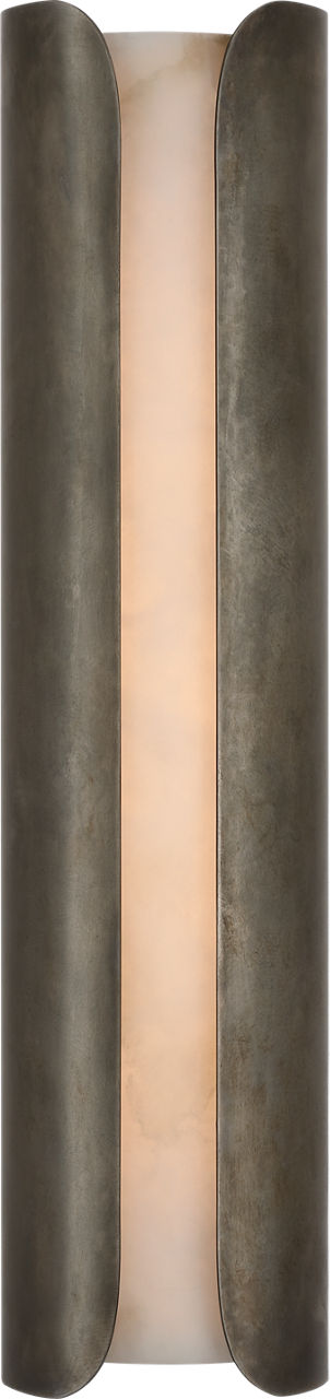 Armise 29" Sconce | Mottled Pewter | Alabaster