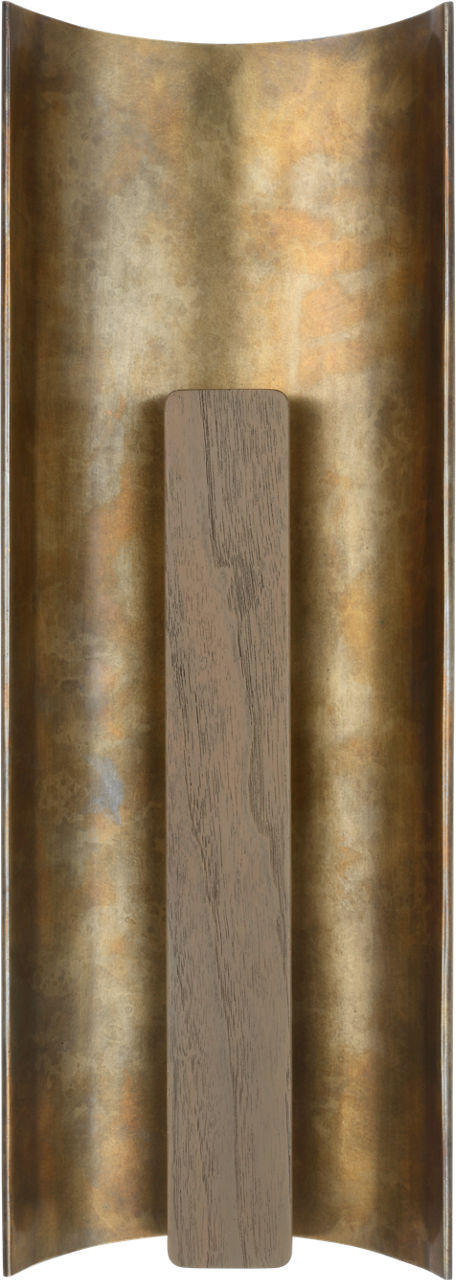 Remi 18" Sconce | Mottled Brass and Warm Walnut
