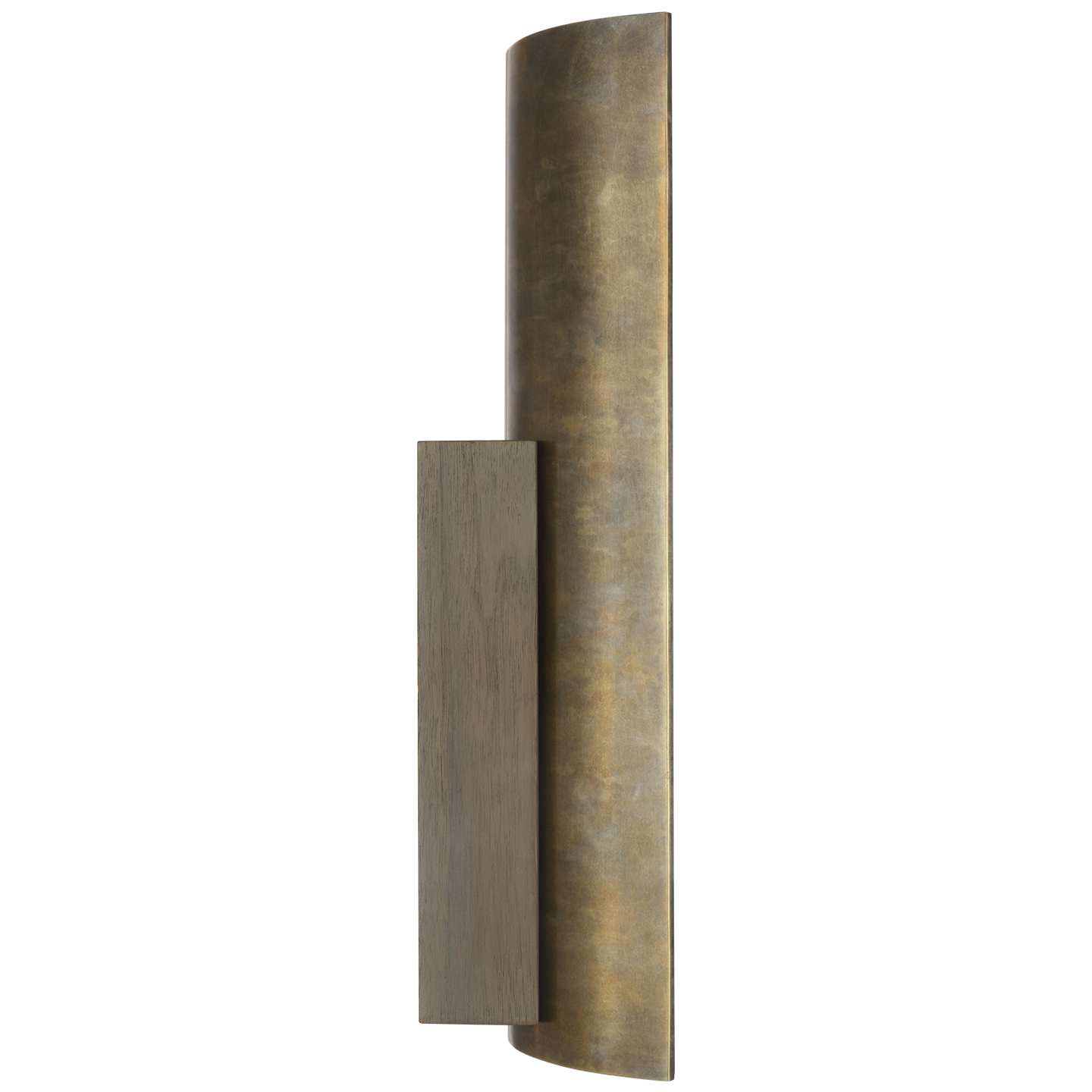 Remi 18" Sconce | Mottled Brass and Warm Walnut