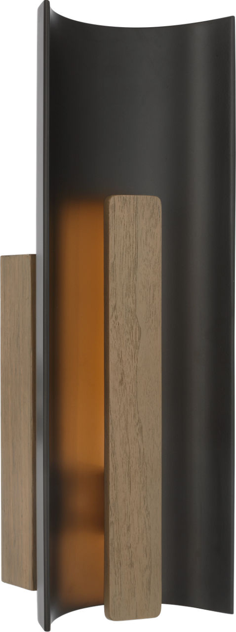 Remi 18" Sconce | Matte Carbon and Warm Walnut