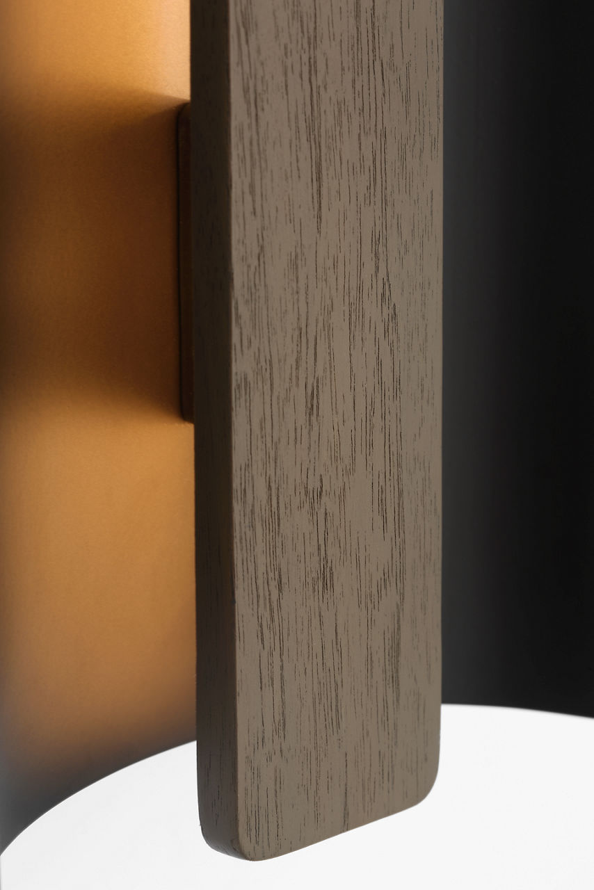 Remi 18" Sconce | Matte Carbon and Warm Walnut