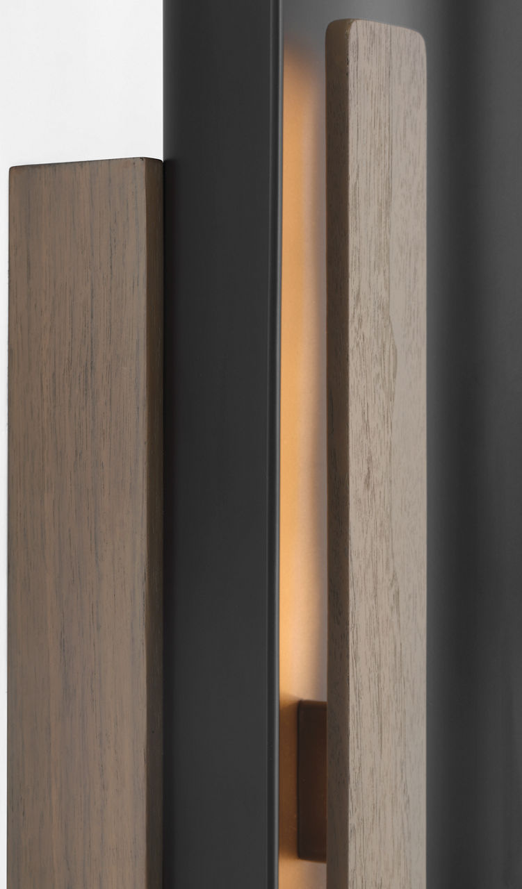 Remi 18" Sconce | Matte Carbon and Warm Walnut
