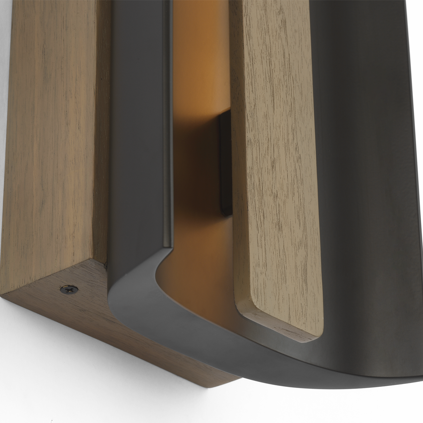 Remi 18" Sconce | Matte Carbon and Warm Walnut