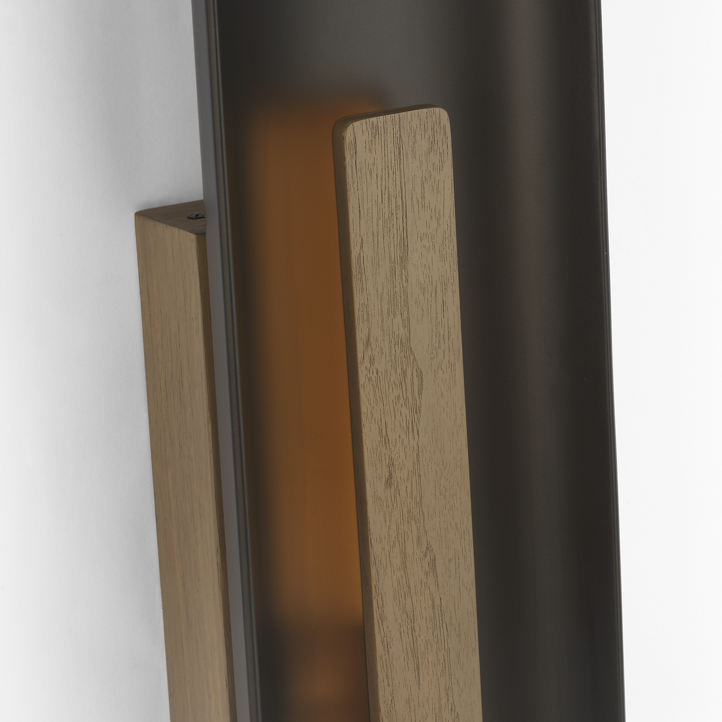 Remi 18" Sconce | Matte Carbon and Warm Walnut