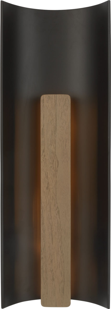 Remi 18" Sconce | Matte Carbon and Warm Walnut