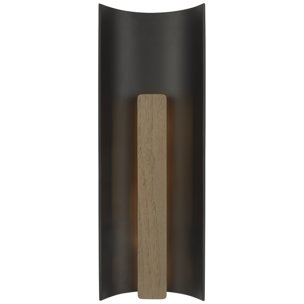Remi 18" Sconce | Matte Carbon and Warm Walnut