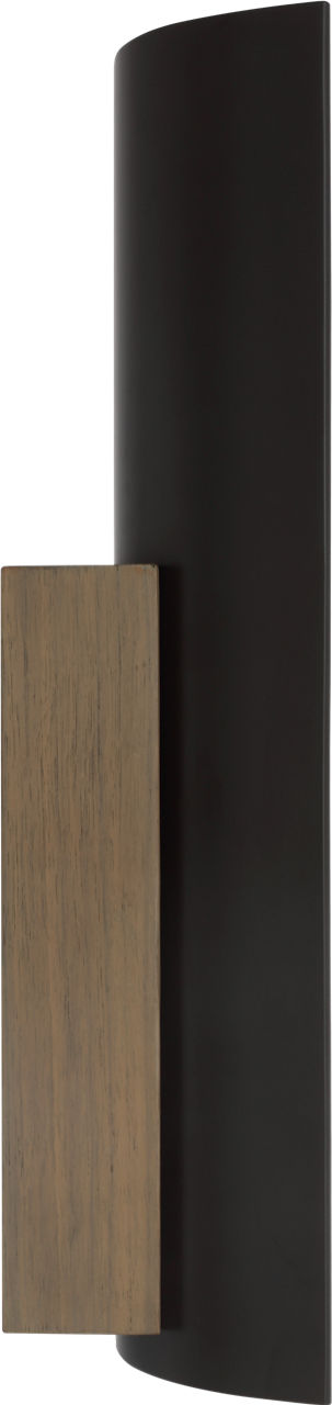 Remi 18" Sconce | Matte Carbon and Warm Walnut