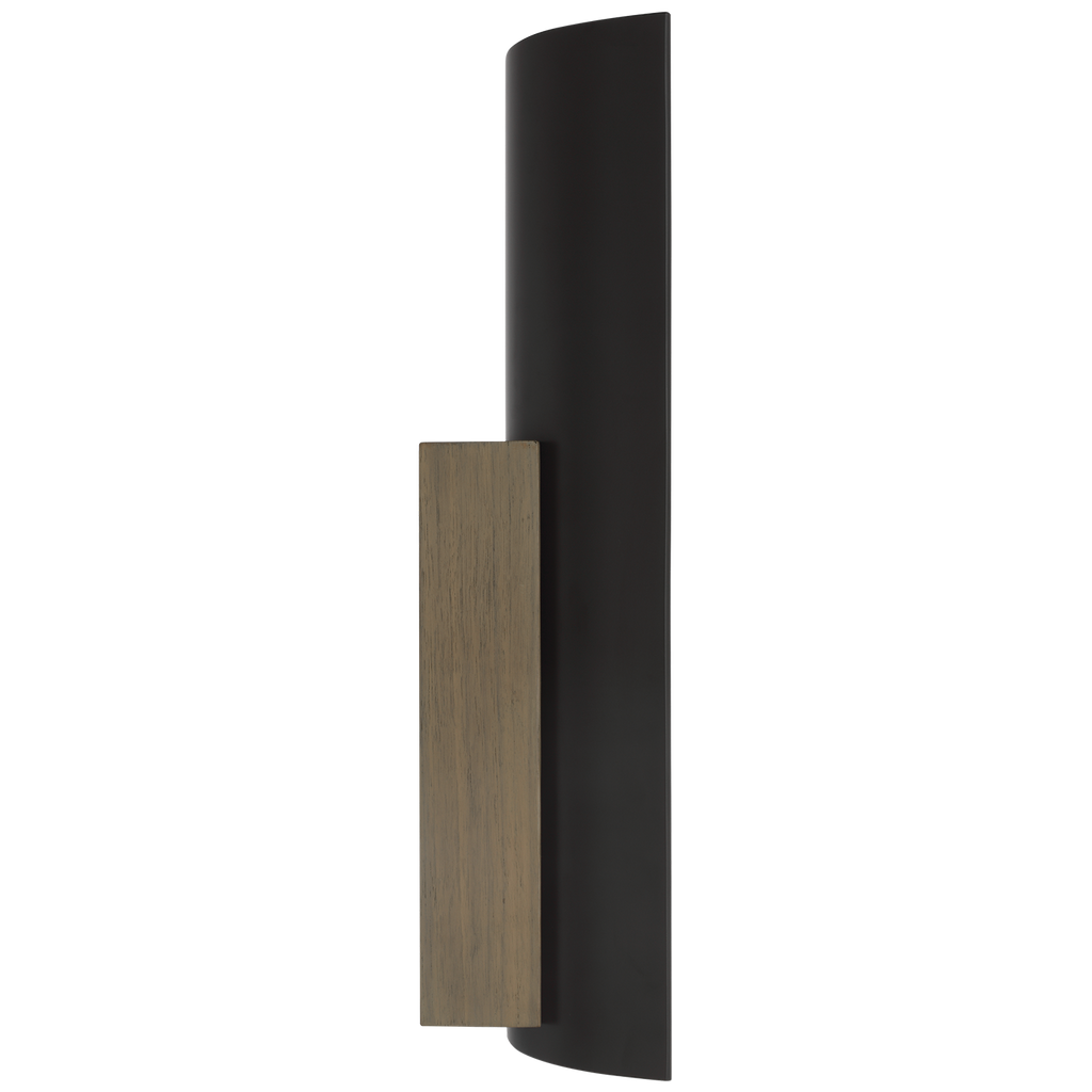 Remi 18" Sconce | Matte Carbon and Warm Walnut
