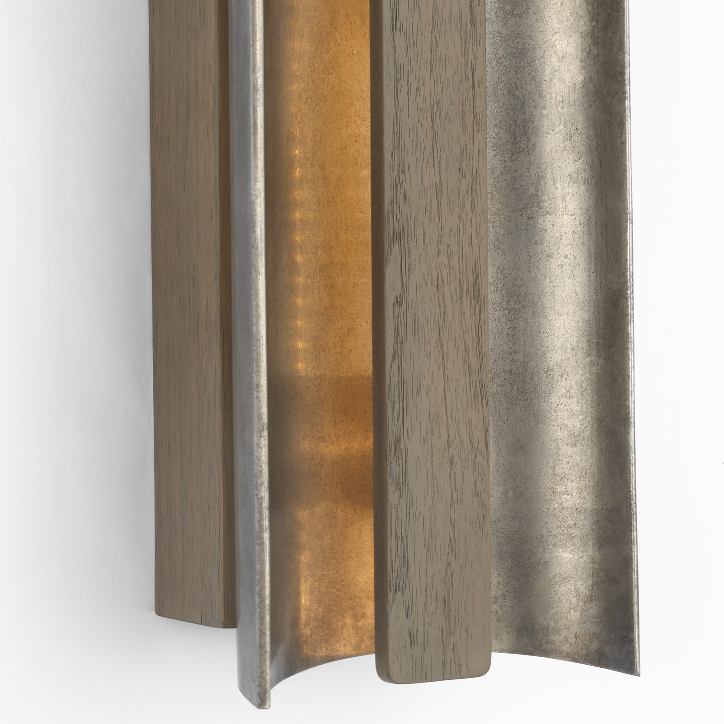 Remi 18" Sconce | Mottled Pewter and Warm Walnut