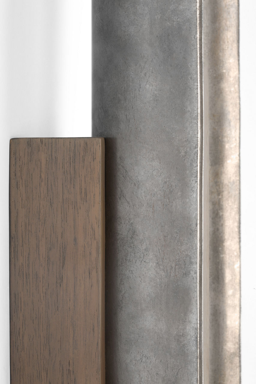 Remi 18" Sconce | Mottled Pewter and Warm Walnut