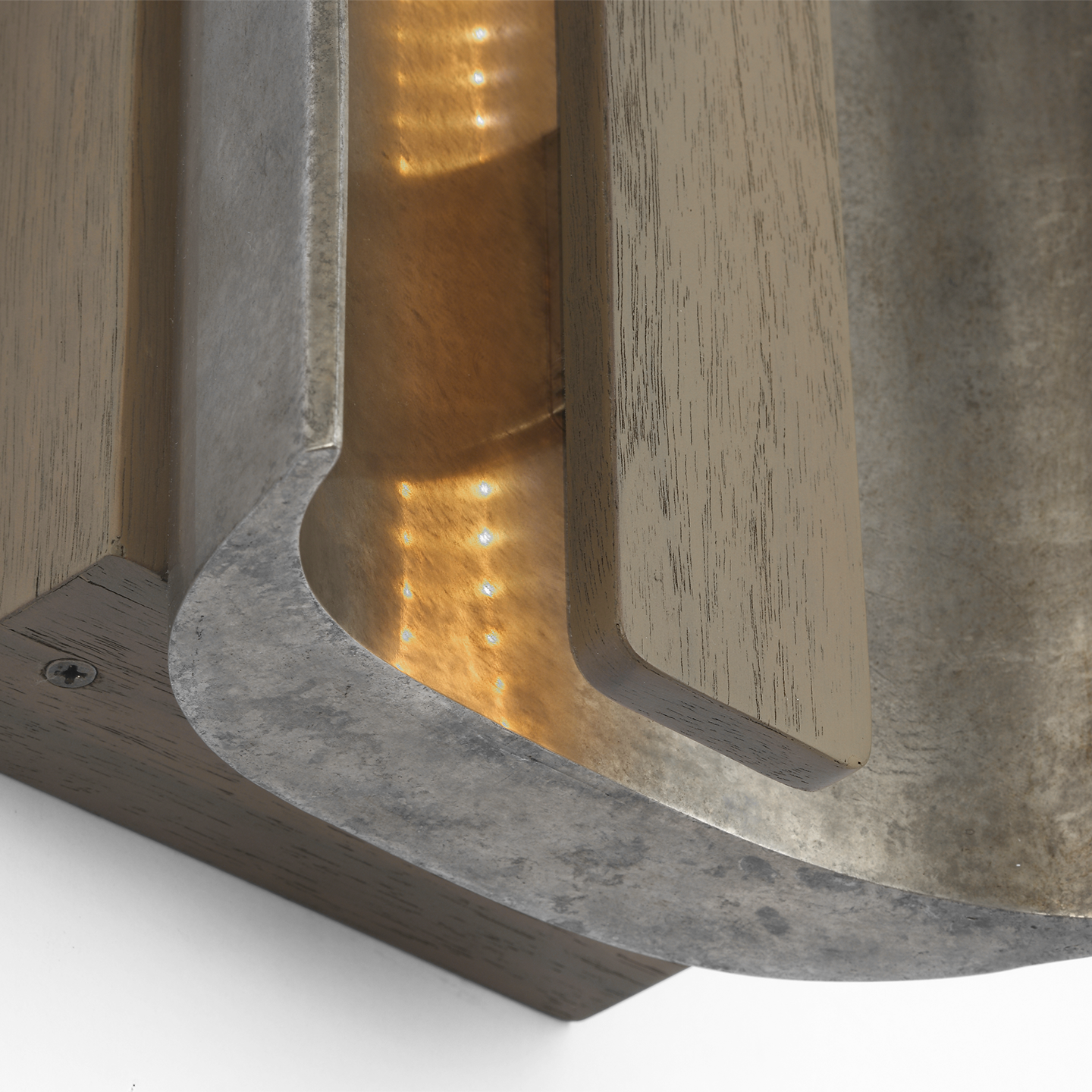 Remi 18" Sconce | Mottled Pewter and Warm Walnut