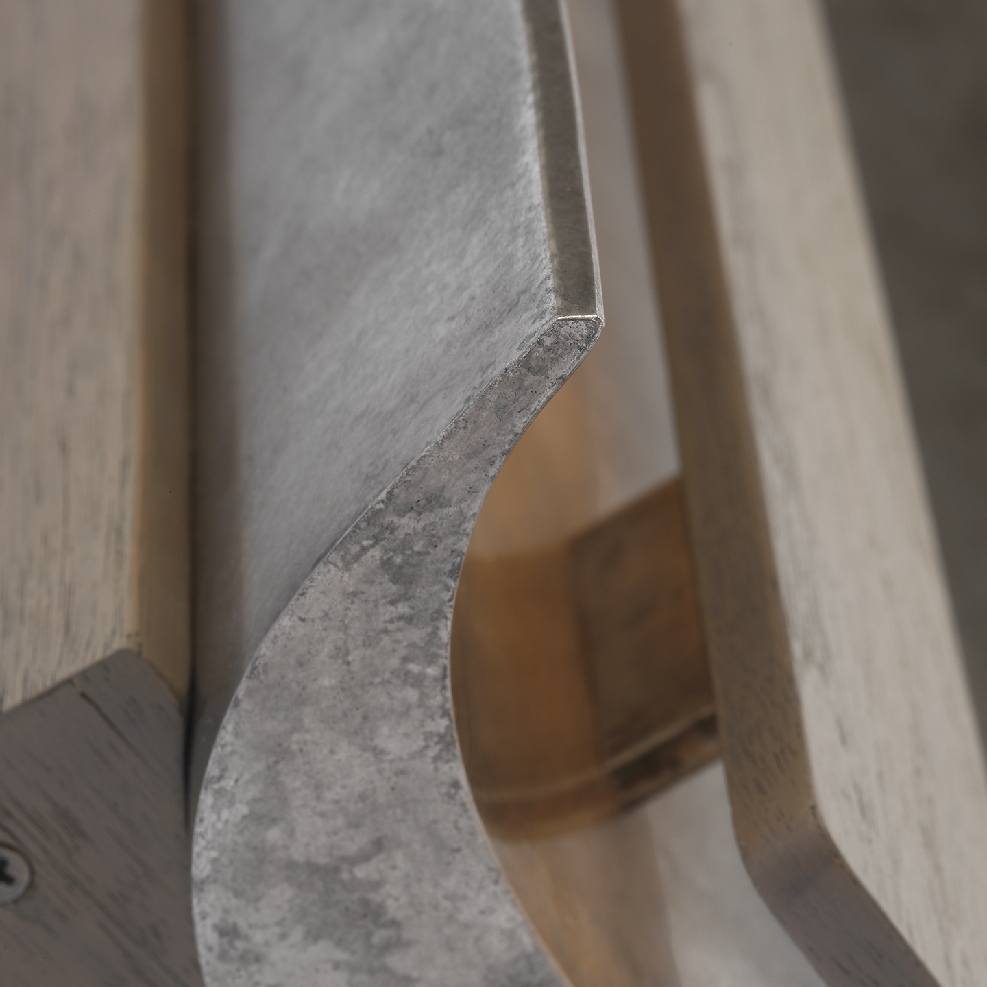 Remi 18" Sconce | Mottled Pewter and Warm Walnut