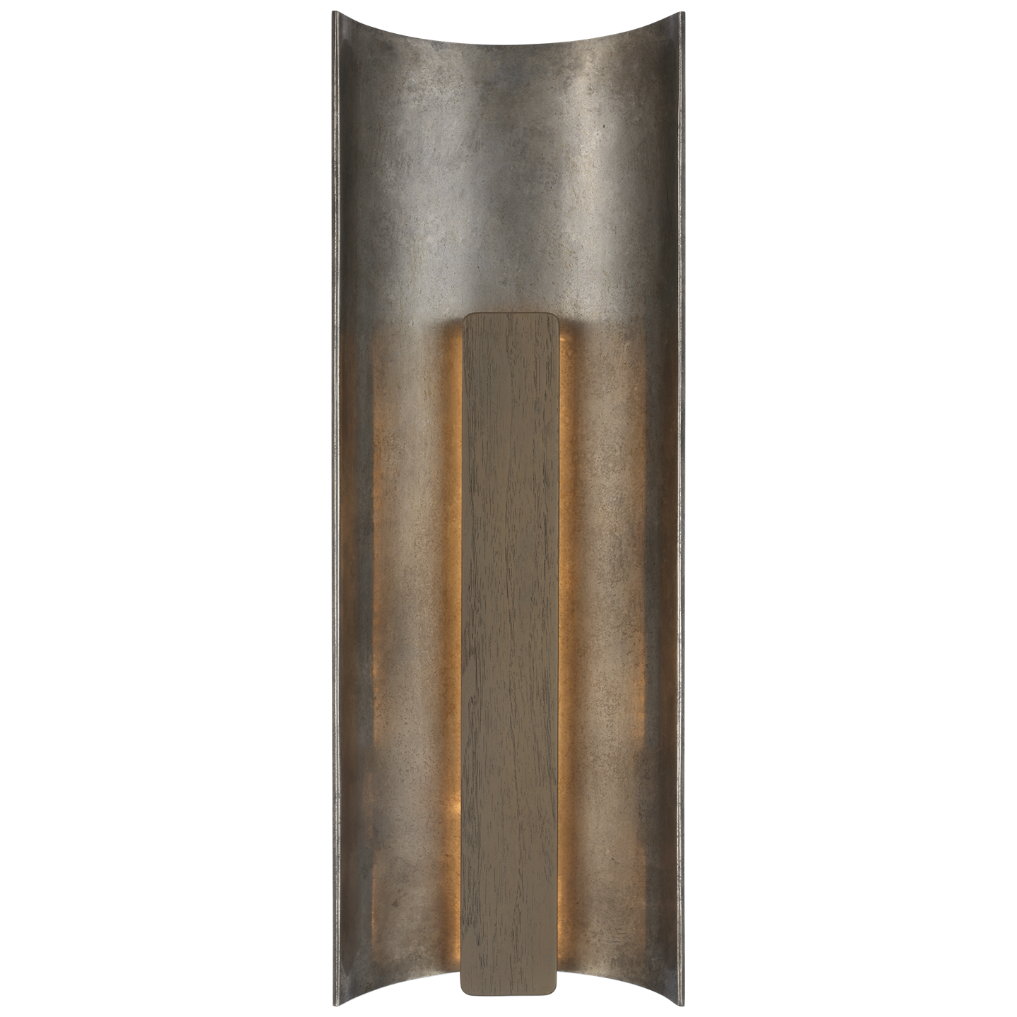 Remi 18" Sconce | Mottled Pewter and Warm Walnut