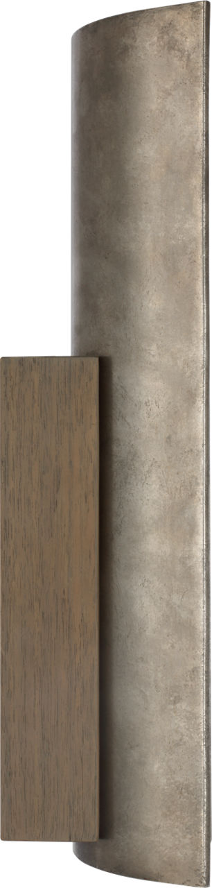 Remi 18" Sconce | Mottled Pewter and Warm Walnut