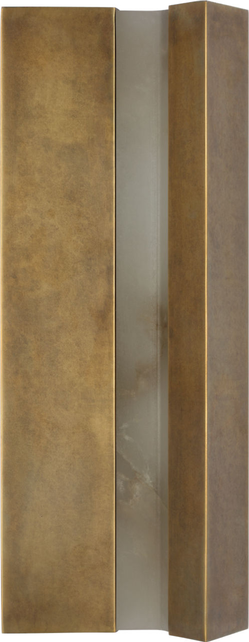 Austera 20" Sconce | Mottled Brass | Alabaster