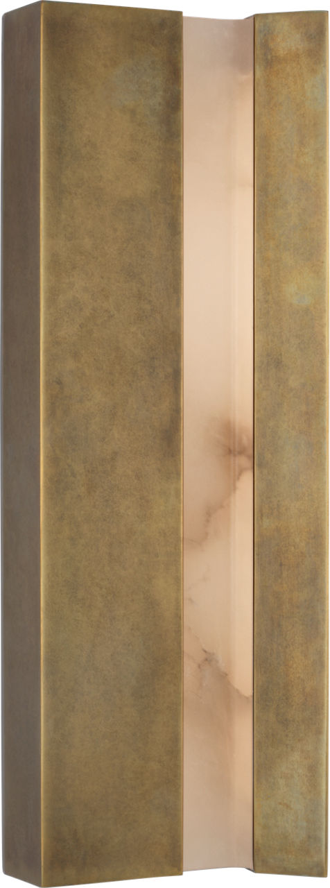 Austera 20" Sconce | Mottled Brass | Alabaster