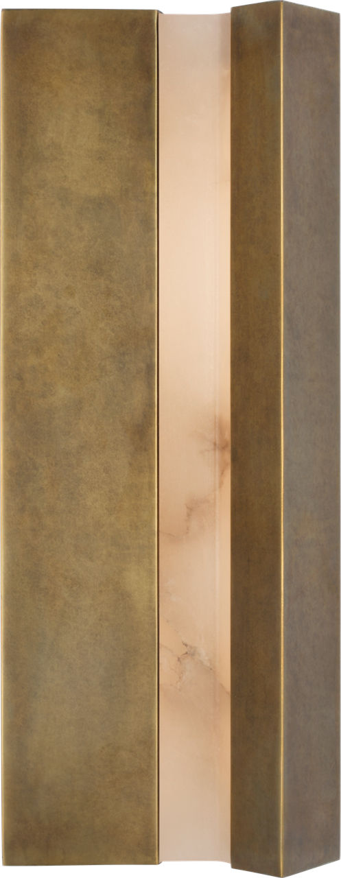 Austera 20" Sconce | Mottled Brass | Alabaster